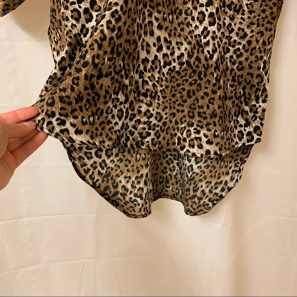 Twik Simons Cheetah Hi-Low 3/4 Sleeve Top Small - Picture 4 of 14